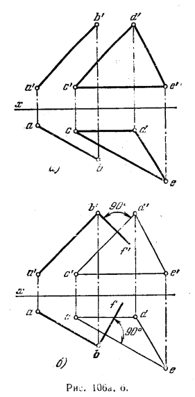 Рис 106.Перпендикулярность прямой и плоскости и двух плоскостей