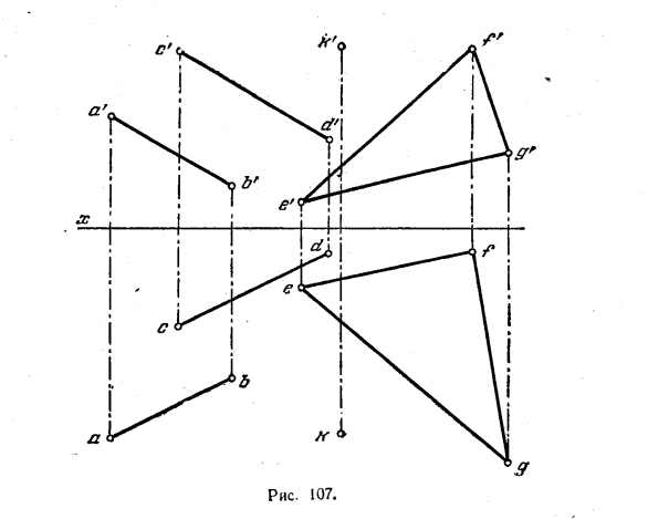 Рис 107.Перпендикулярность прямой и плоскости и двух плоскостей